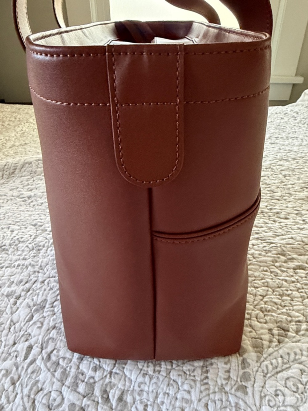 MONOS Brown Leather Tote - Structured Everyday/Travel Carry - Picture 5 of 16